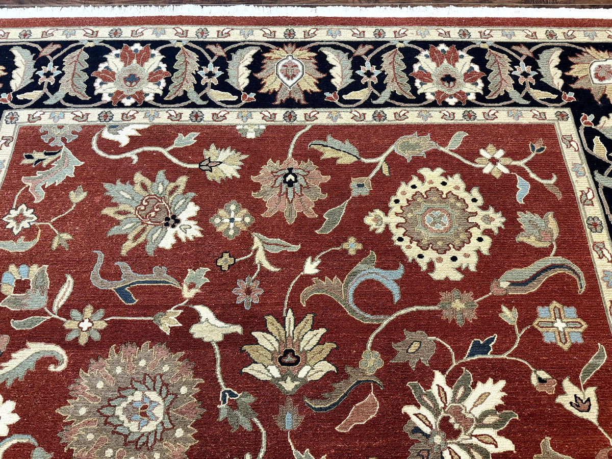 Wool Handmade Vintage Rug Floral Design