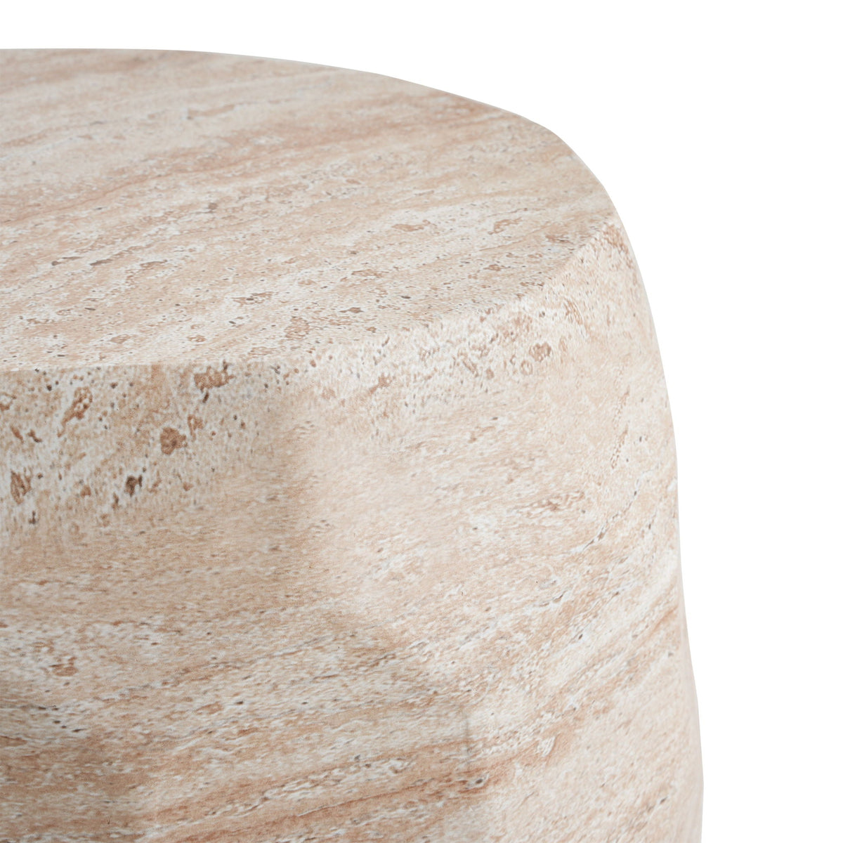 Travertine Concrete Side Table Lightweight