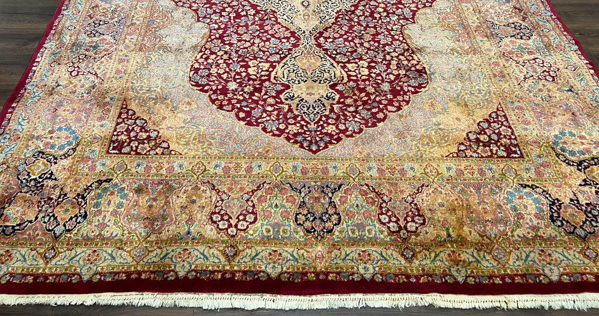 Persian Wool Rug Floral Medallion