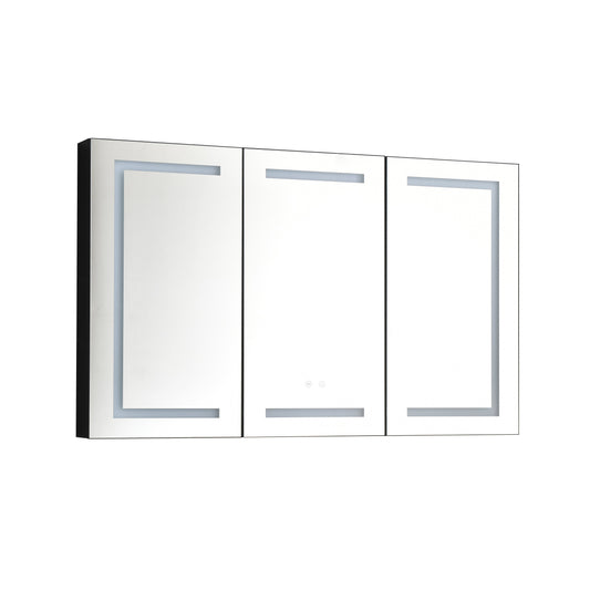3-panel LED mirror medicine cabinet