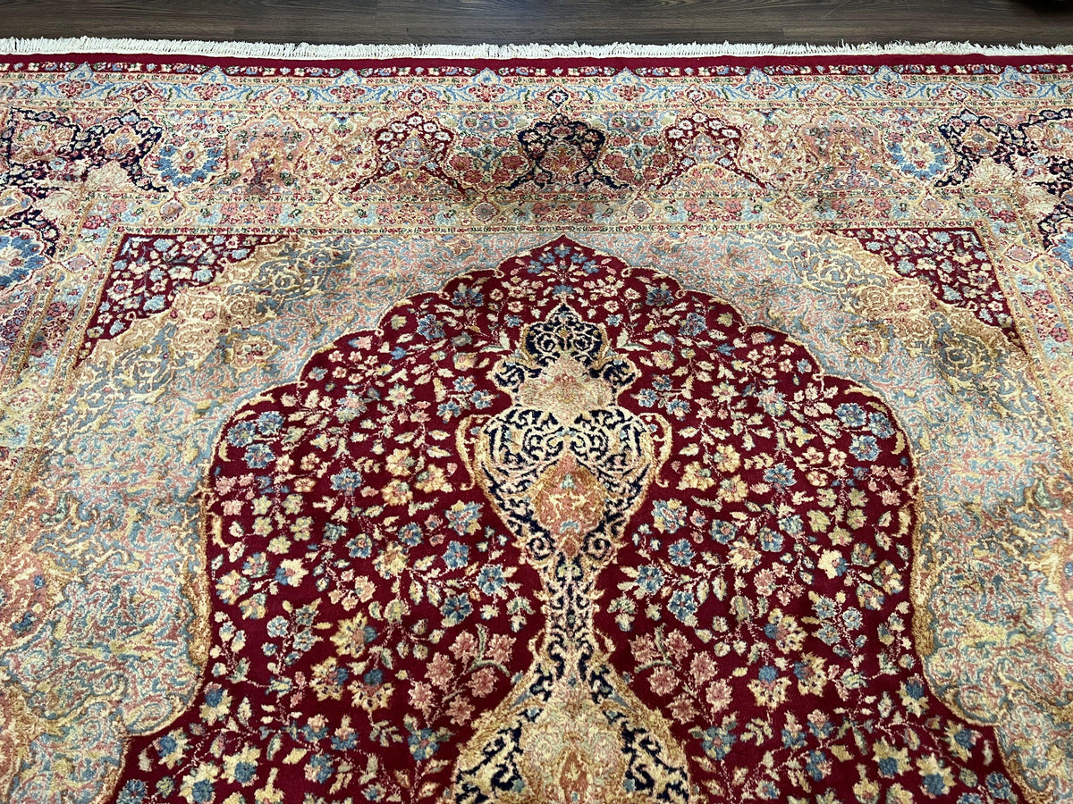 Persian Wool Rug Floral Medallion