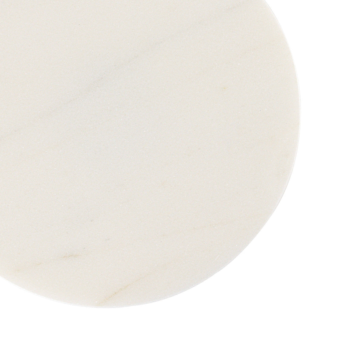 Circular tray with a smooth, off-white surface.\