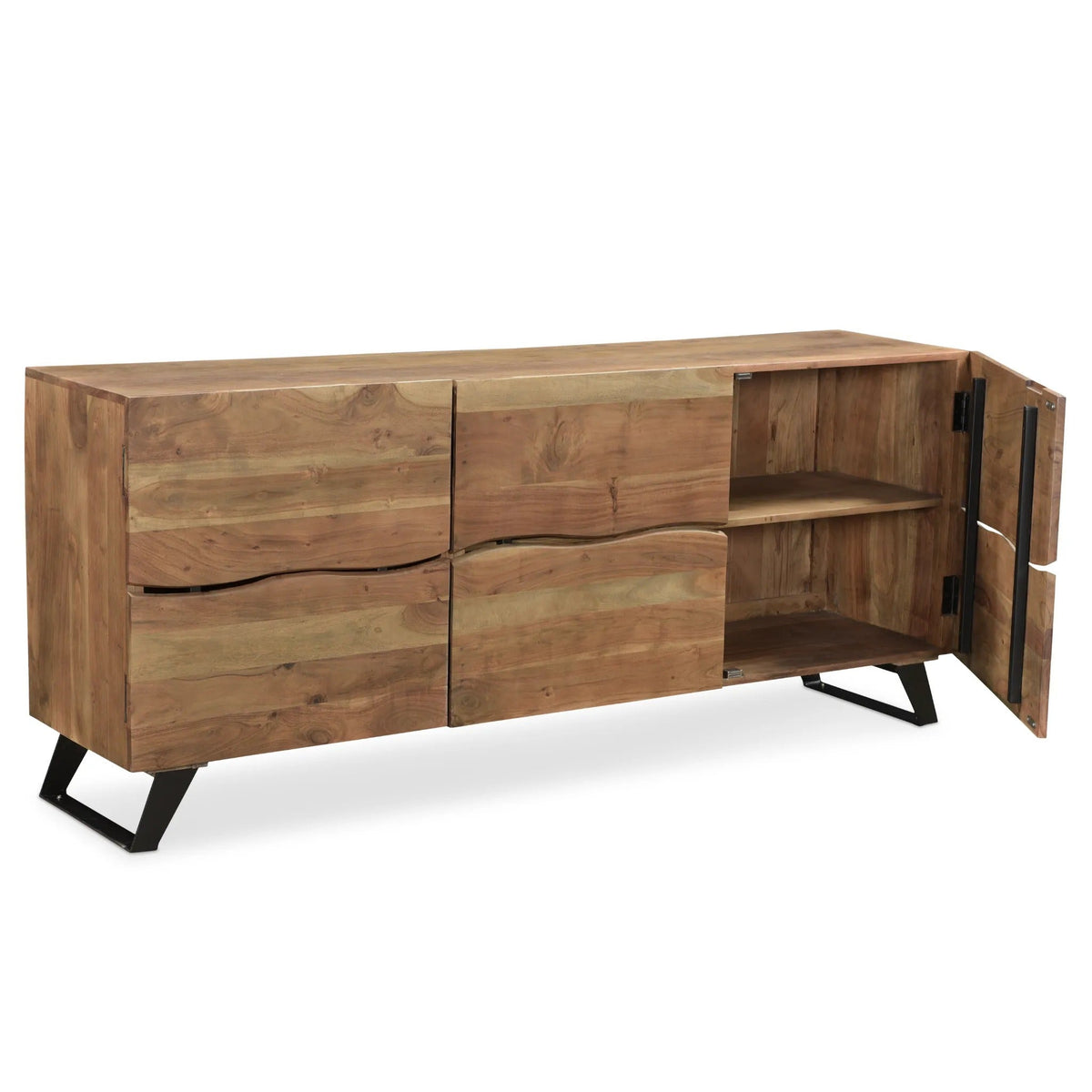 Light Acacia Live Edge Sideboard — view 3