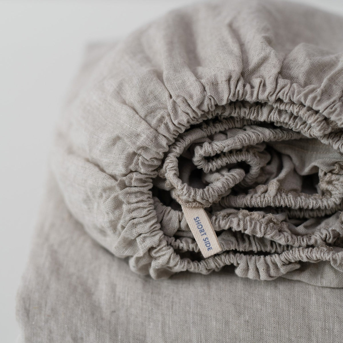 Ash Linen Fitted Sheet — view 2