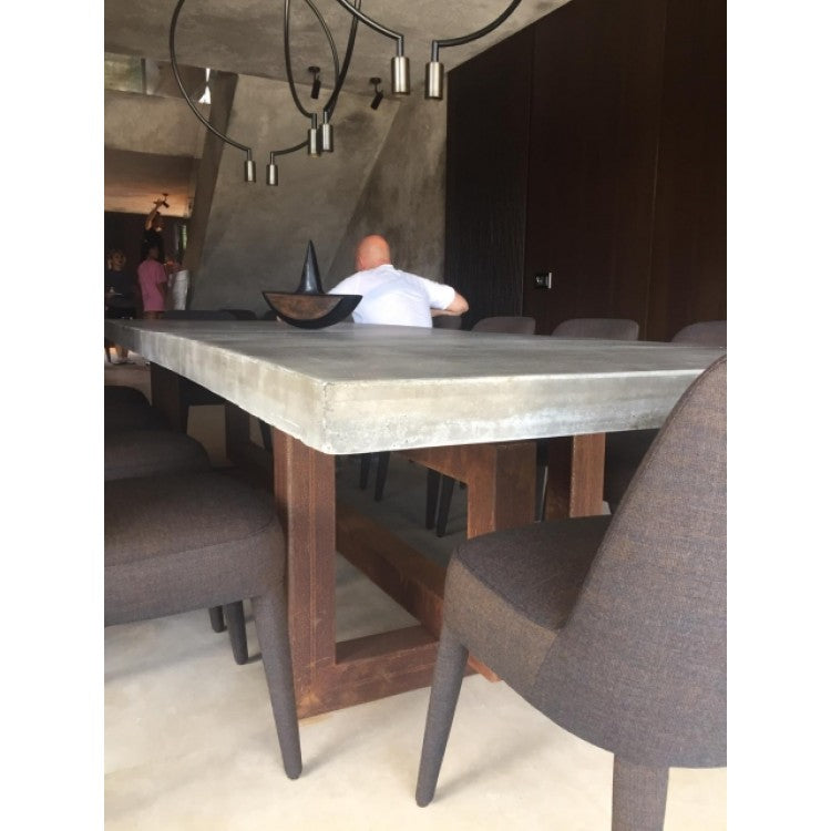 Barocco Lightweight Concrete Rectangular Dining Table 43x130
