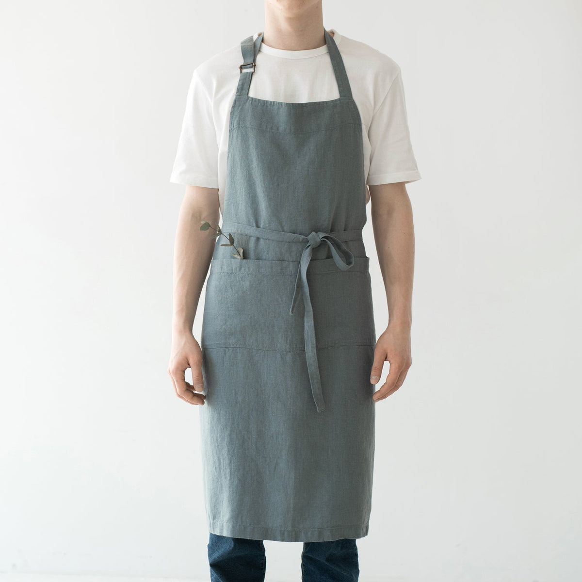 Blue Fog Linen Chef Apron