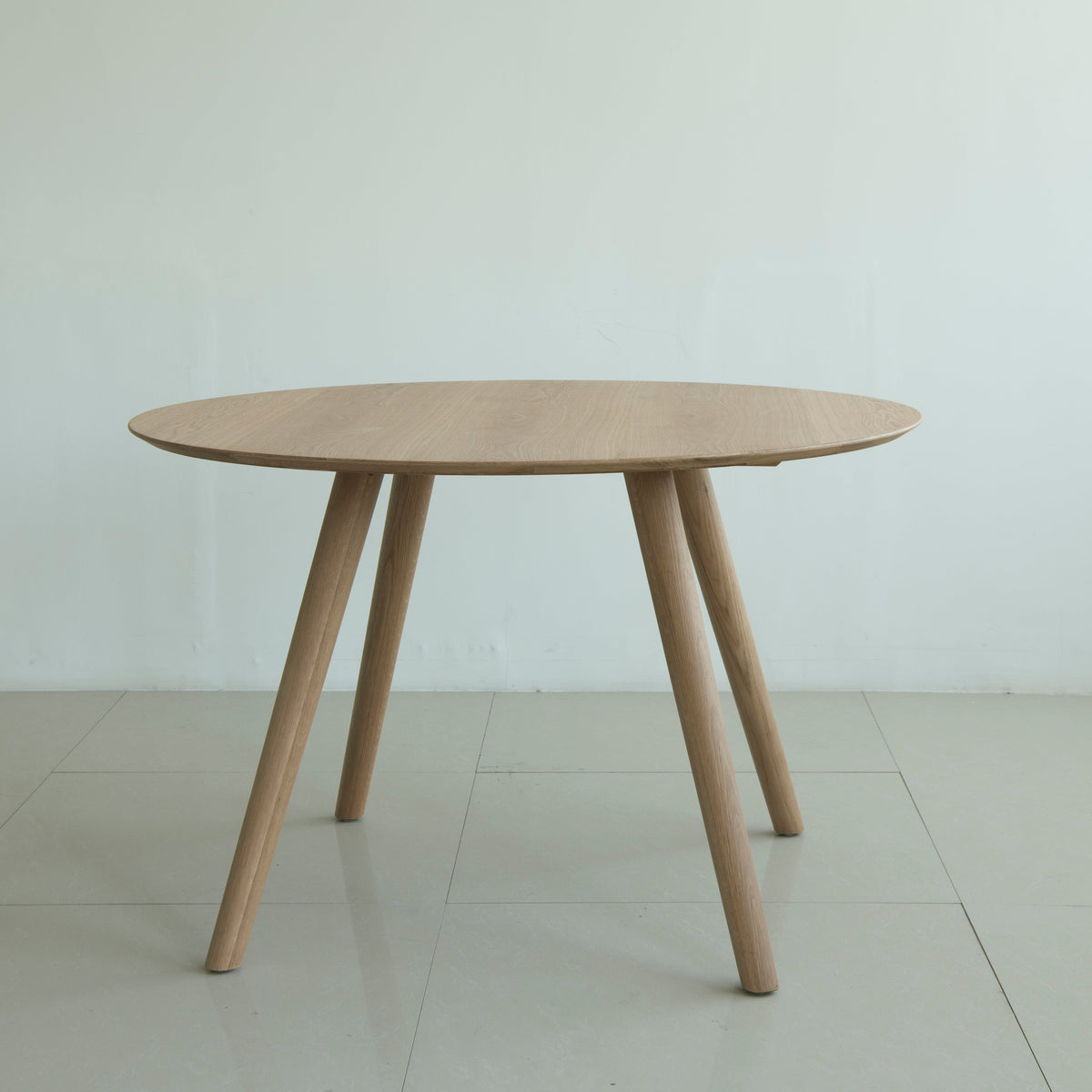 Solid Oak Round Dining Set Four Arm Chairs, oak, view 2