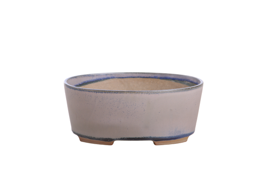 Oval ceramic bonsai pot 6 inch Ocean