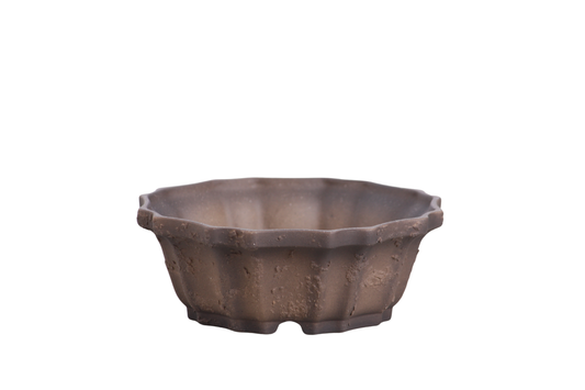 Ceramic bonsai pot 5 inch Limited Edition Textured Unglazed 5 inch