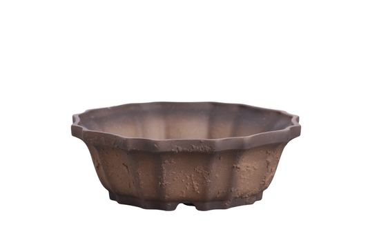 Ceramic bonsai pot 6.5 inch Limited Edition Textured Unglazed 6.5 inch