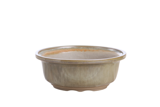 Round ceramic bonsai pot 6 inch Copenhagen