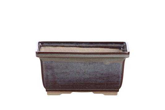 Rectangular ceramic bonsai pot 6 inch Starry Night