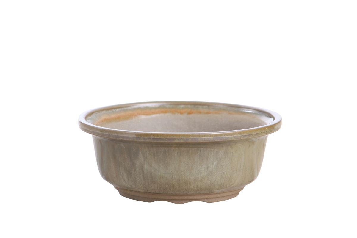Round ceramic bonsai pot 6 inch Copenhagen