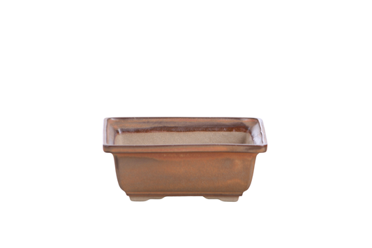 Square ceramic bonsai pot 5 inch Deep Stone