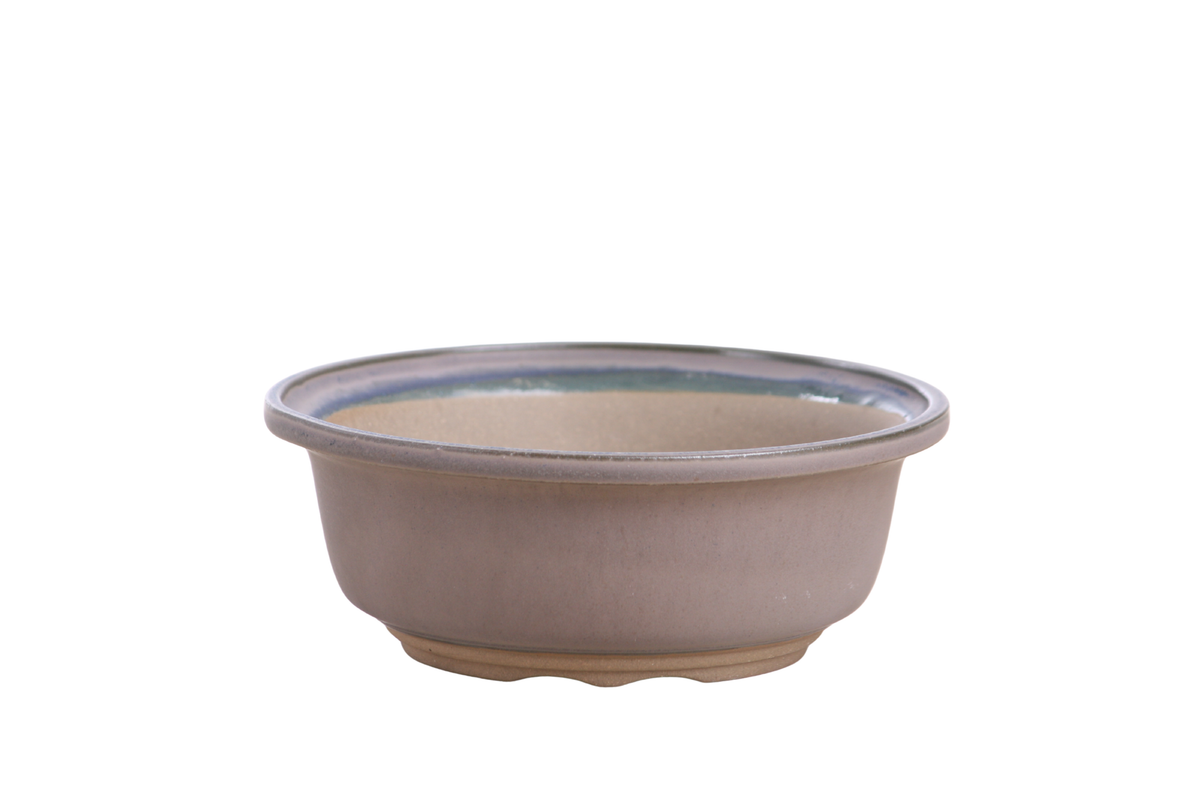 Round ceramic bonsai pot 6 inch Ocean