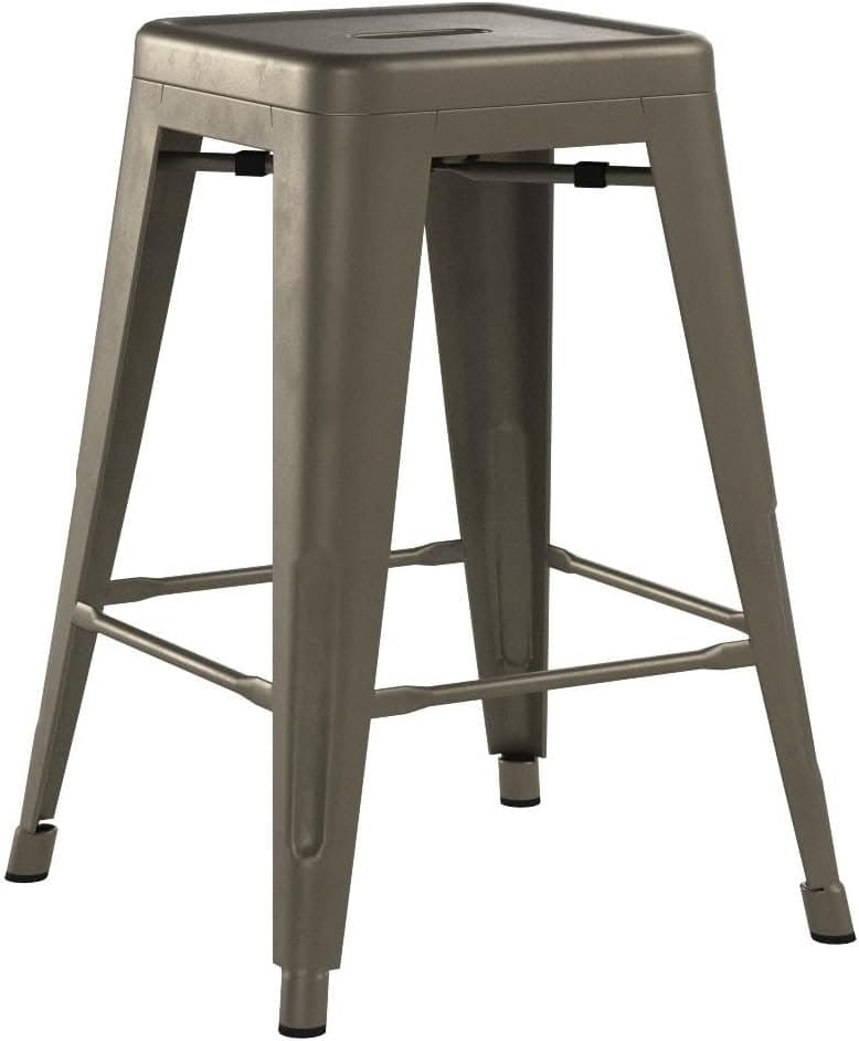 Metal Backless Barstool Stackable