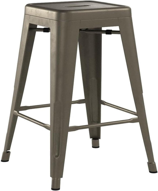 Metal Backless Barstool Stackable