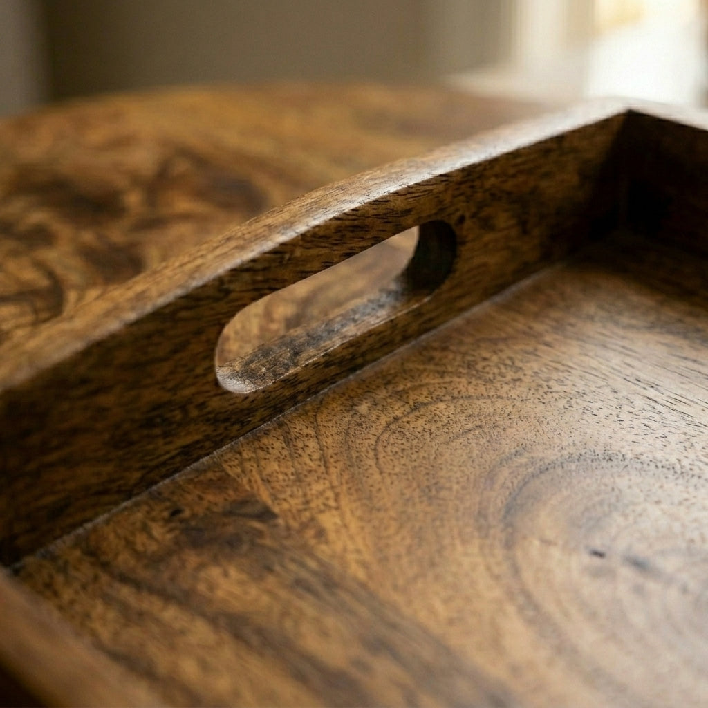 House of Avana Rectangular Mango Wood Serving Tray Medium