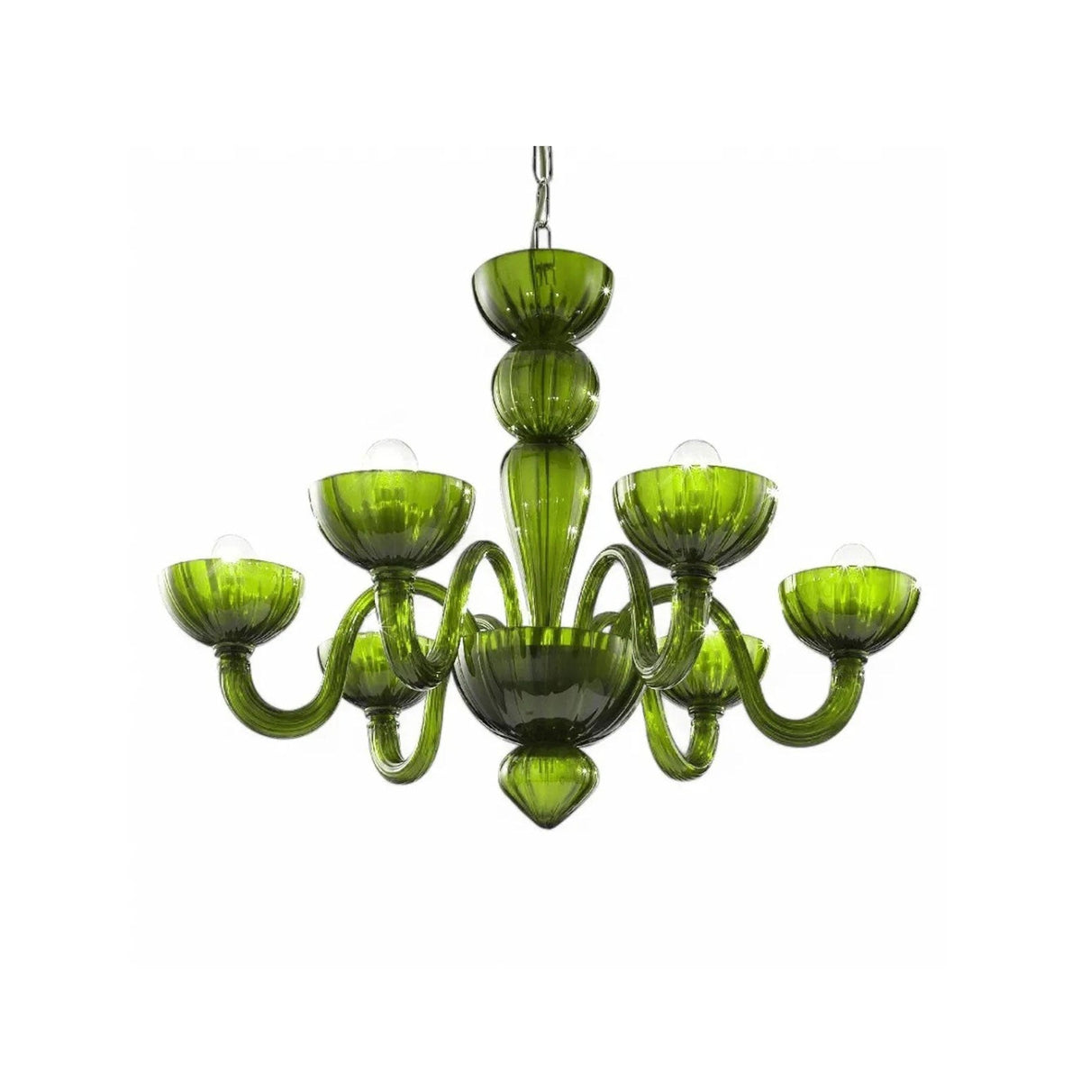 Green Ares Murano Glass Chandelier