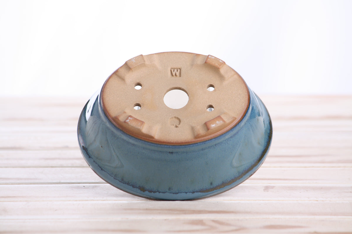 Oval ceramic bonsai pot 5.5 inch Peacock — view 6