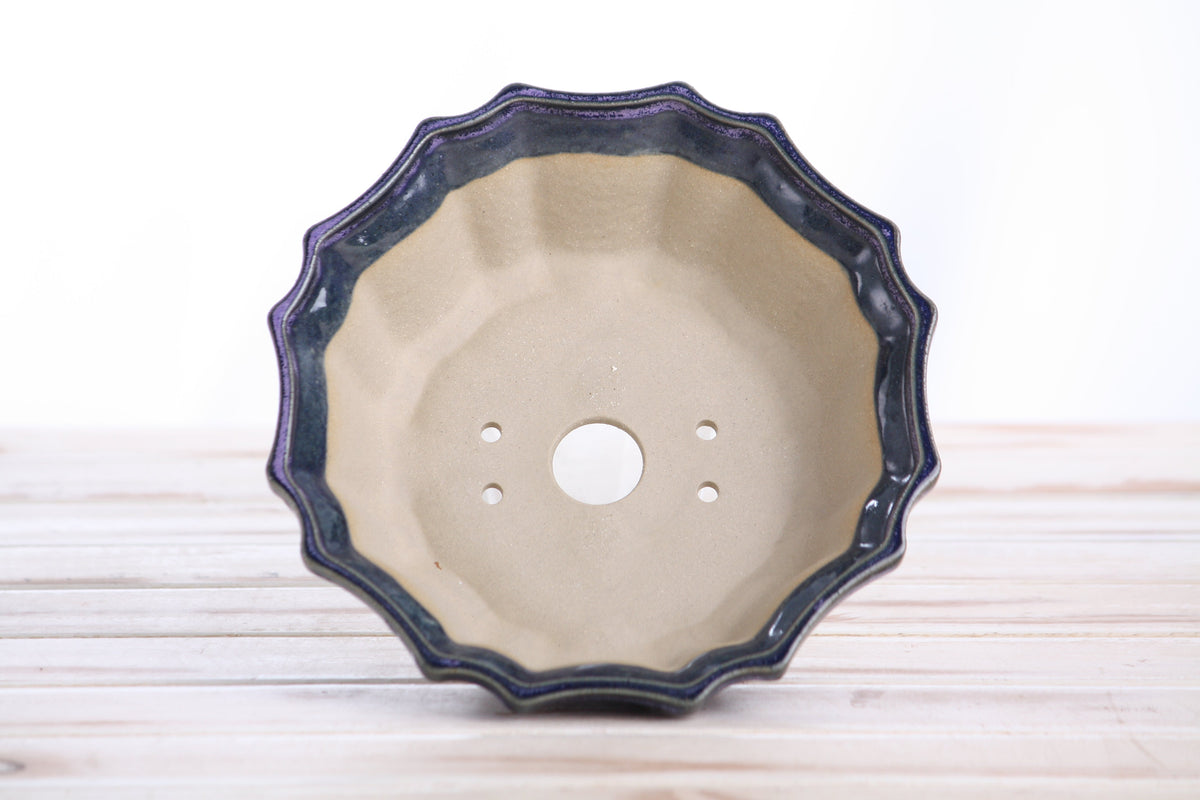 Ceramic bonsai pot 6.5 inch Purple — view 5