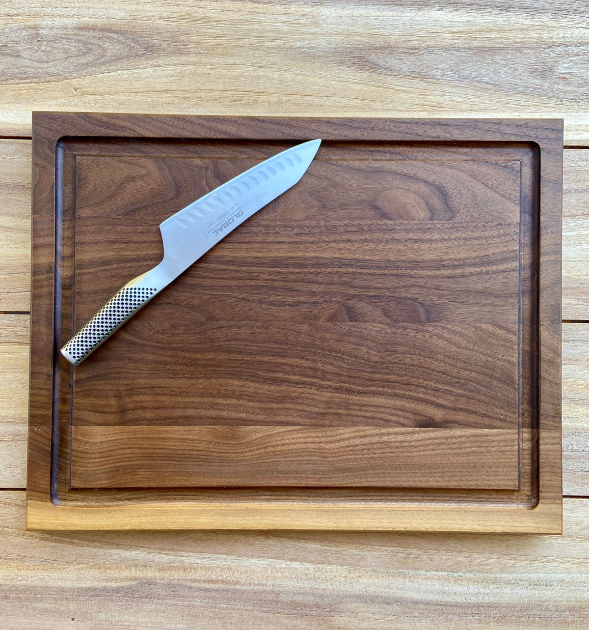 Double-Sided Cutting Board with Juice Groove