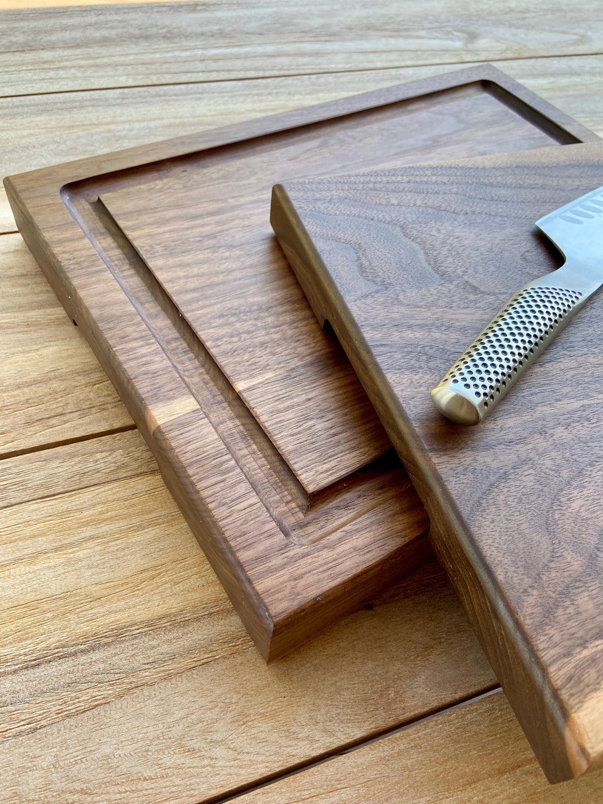 Double-Sided Cutting Board with Juice Groove