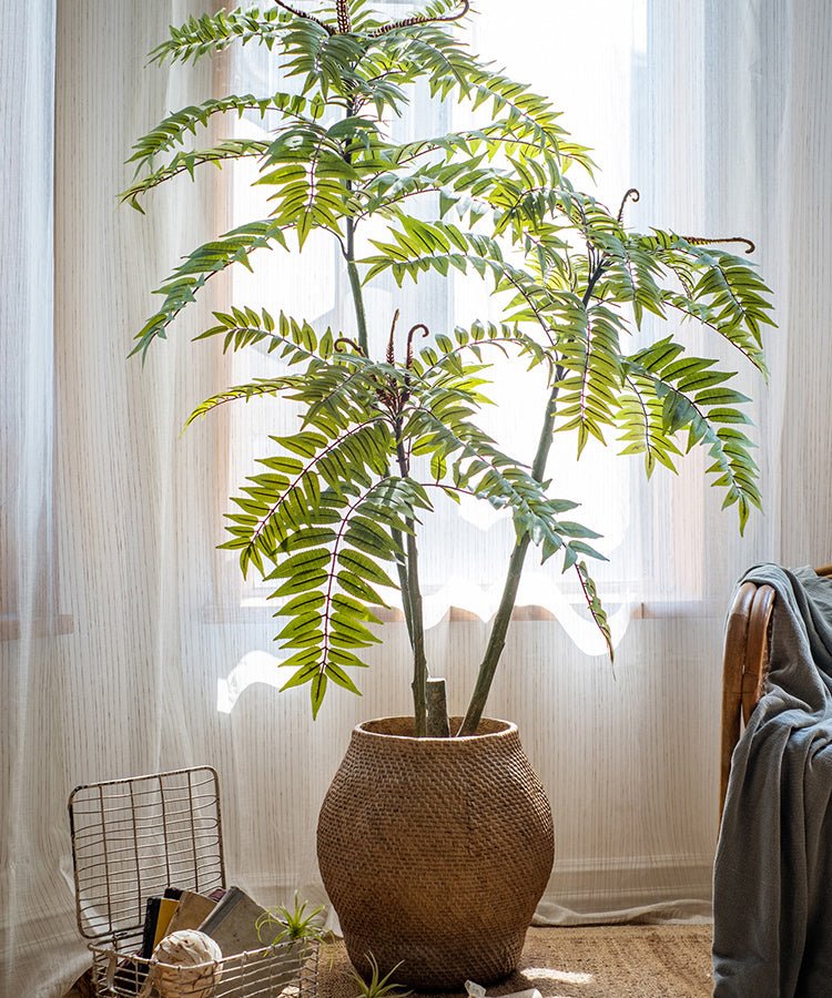 Large Basket Cement Pot Backyard Planter — view 7
