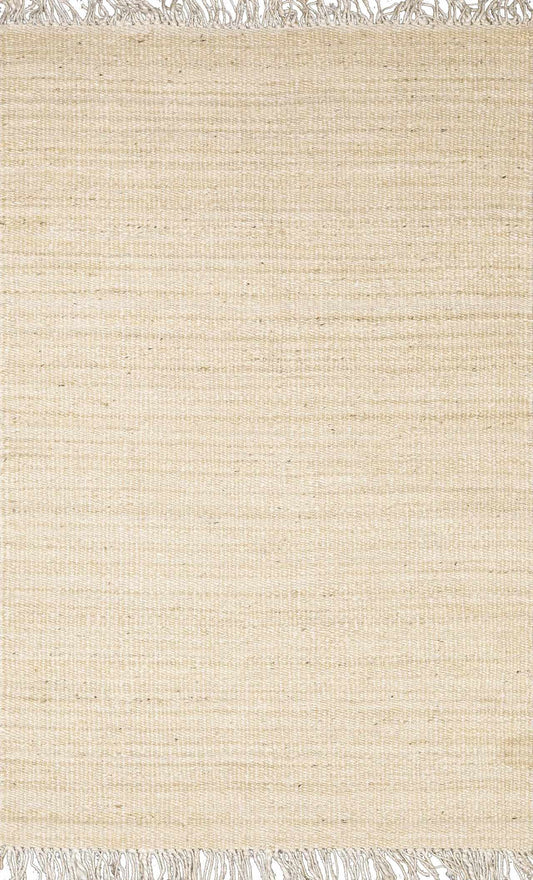 Jute rug texture fringed edges, neutral beige