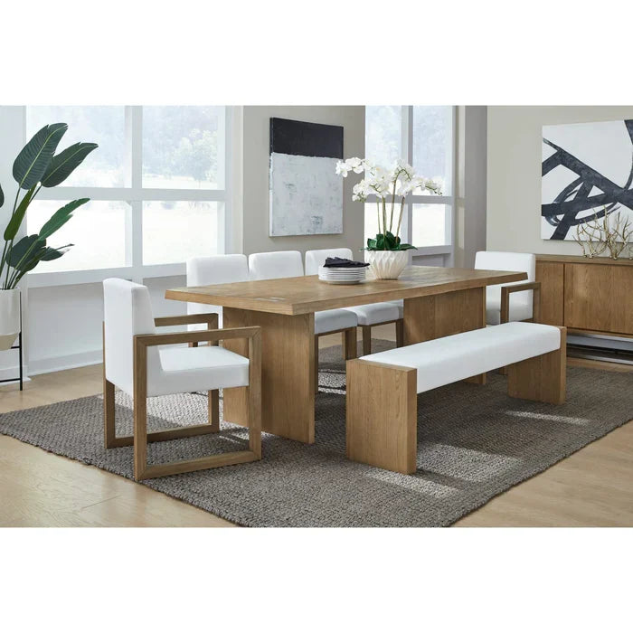 Oak Veneer Live Edge Dining Set Bowtie Joinery, white oak