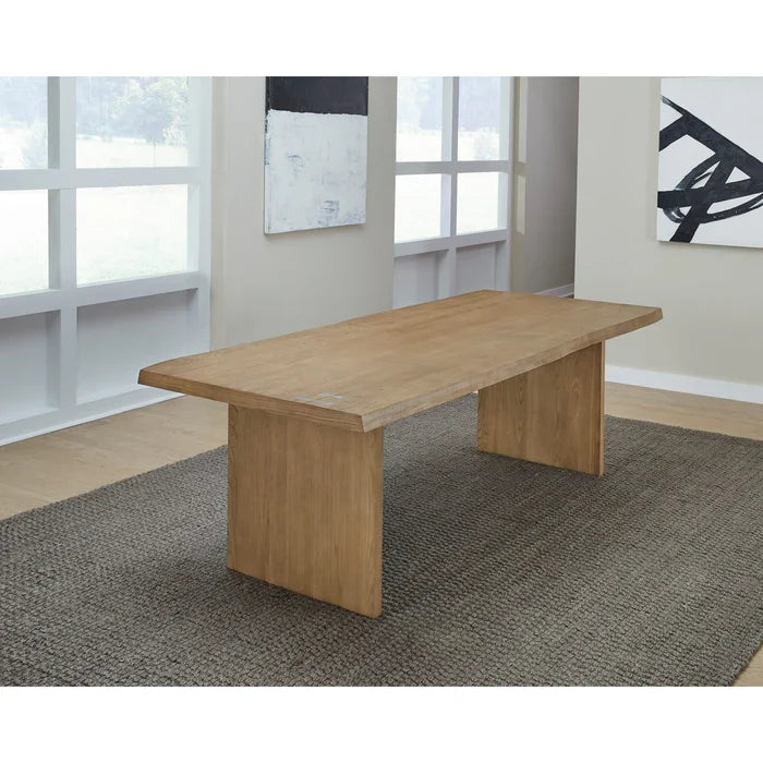 Oak Veneer Live Edge Dining Set Bowtie Joinery, white oak, view 2