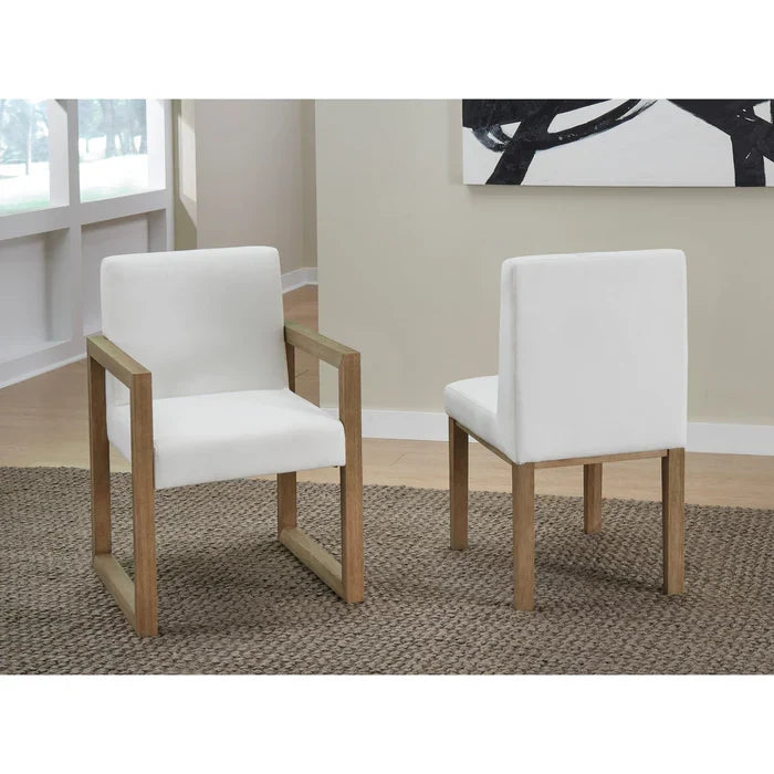 Oak Veneer Live Edge Dining Set Bowtie Joinery, white oak, view 3