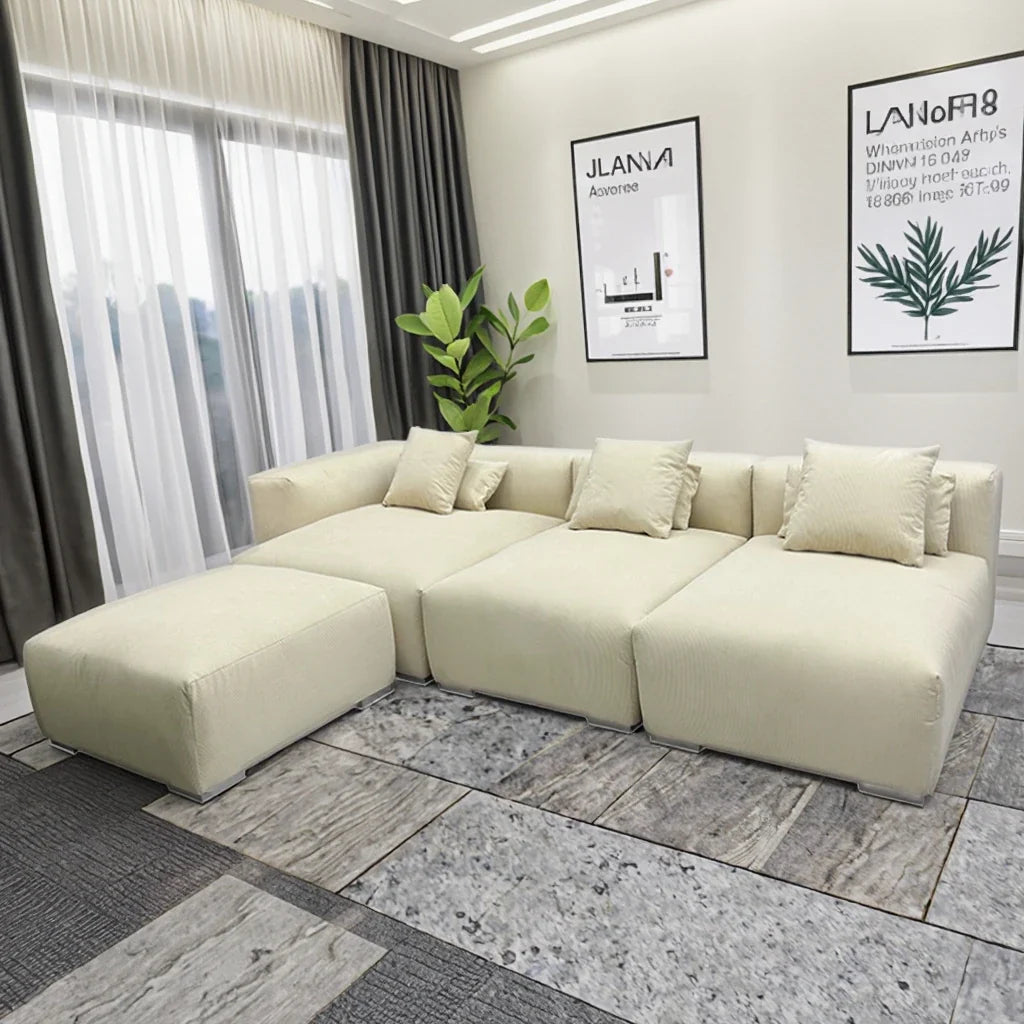 Velvet Fabric Sofa Set Nordic