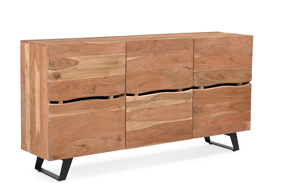 Natural Acacia Wood Live Edge Sideboard — view 2