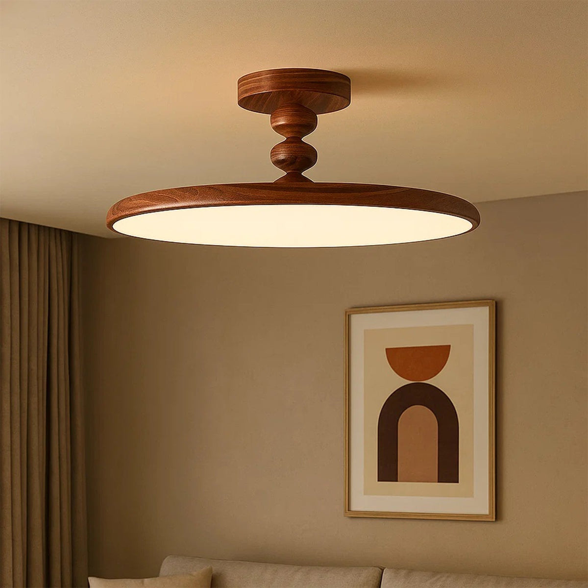 Walnut Ceiling Light