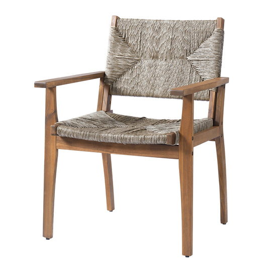 Acacia Wood Frame Outdoor Dining Chair
