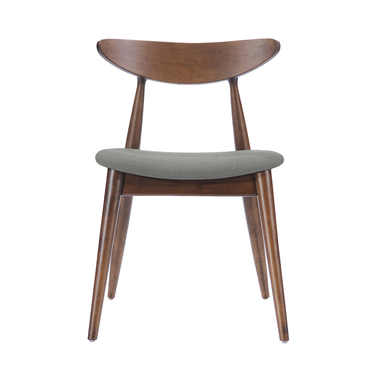 Set of 2 Retro Rubberwood Chairs with Ergonomic Back & Plush Cushions
