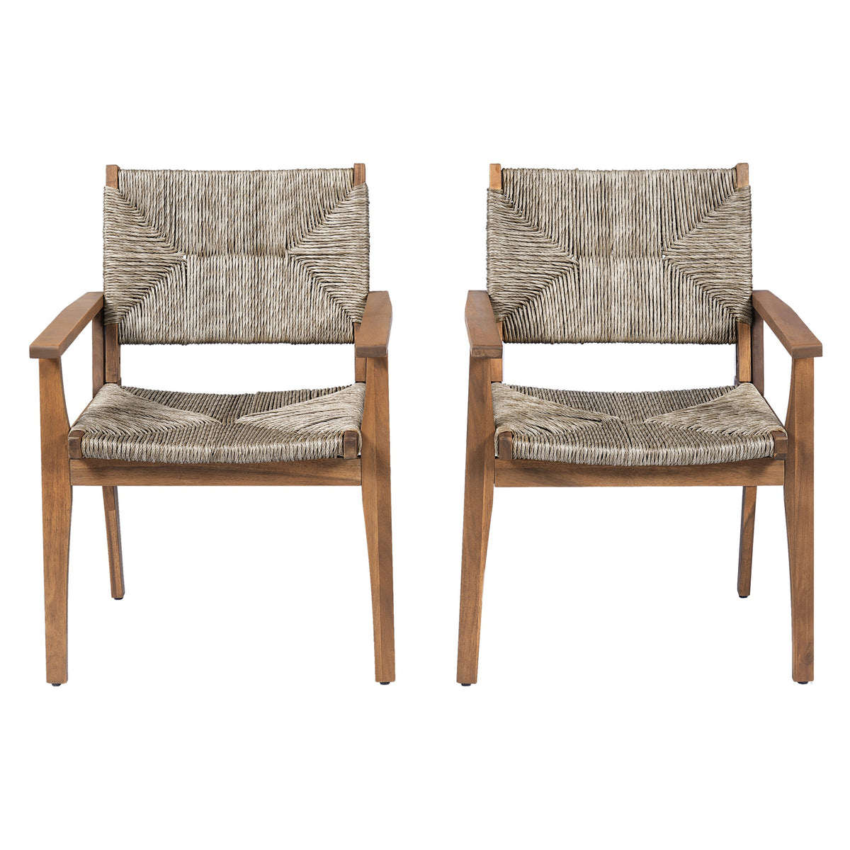 Acacia Wood Frame Outdoor Dining Chair