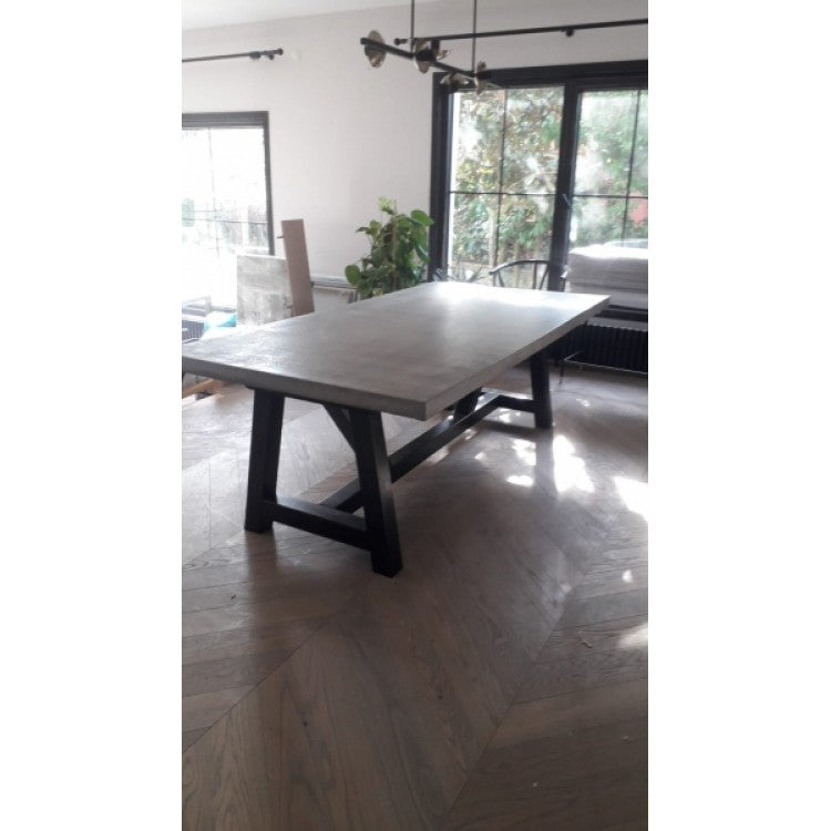Lightweight Concrete Dining Table 39x86.5 - Barocco Valhalla