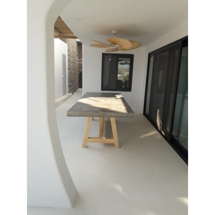 Lightweight Concrete Dining Table 39x86.5 - Barocco Valhalla