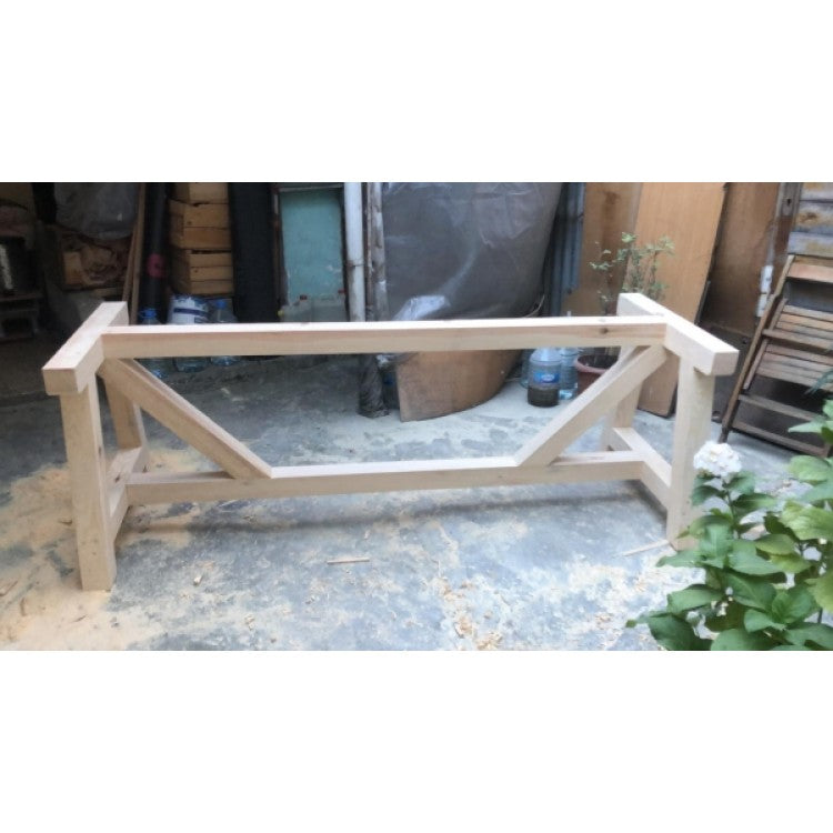 Lightweight Concrete Dining Table 39x110 - Industrial Barocco