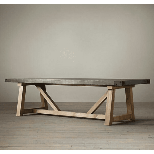 Lightweight Concrete Dining Table Barocco Valhalla - Industrial