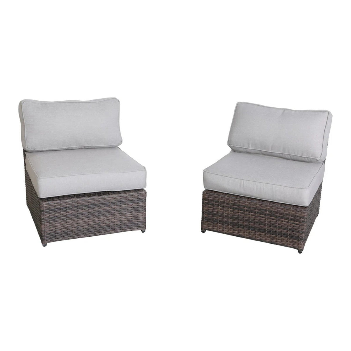 6-Person Wicker Outdoor Seating Group with Cushions