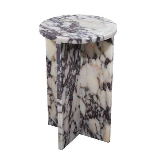 Calacatta Viola Marble Nightstand with a polished contemporary finish and a 14 x 22 dimension.