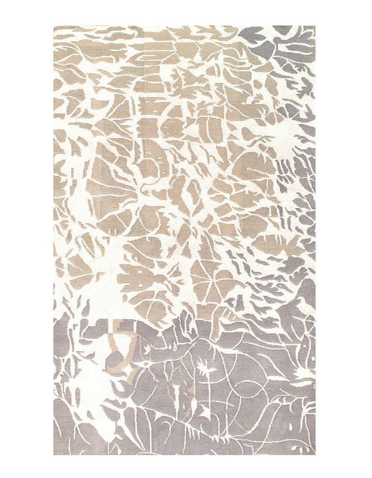 Canvello Ivory Modern Tibetan Rug - 5' X 8'