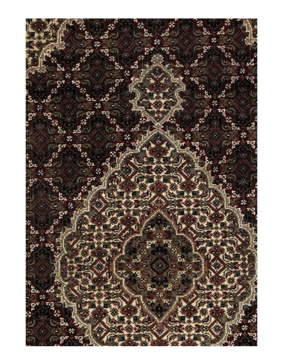 Canvello Traditional Fine Tabriz Hand-Knotted Rug - 4'1" X 6'2"