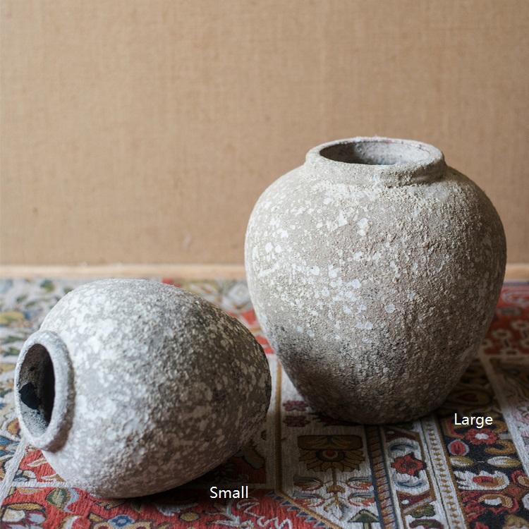 Cement Pot Pompeii Style Handmade Art Jar Pot — view 2