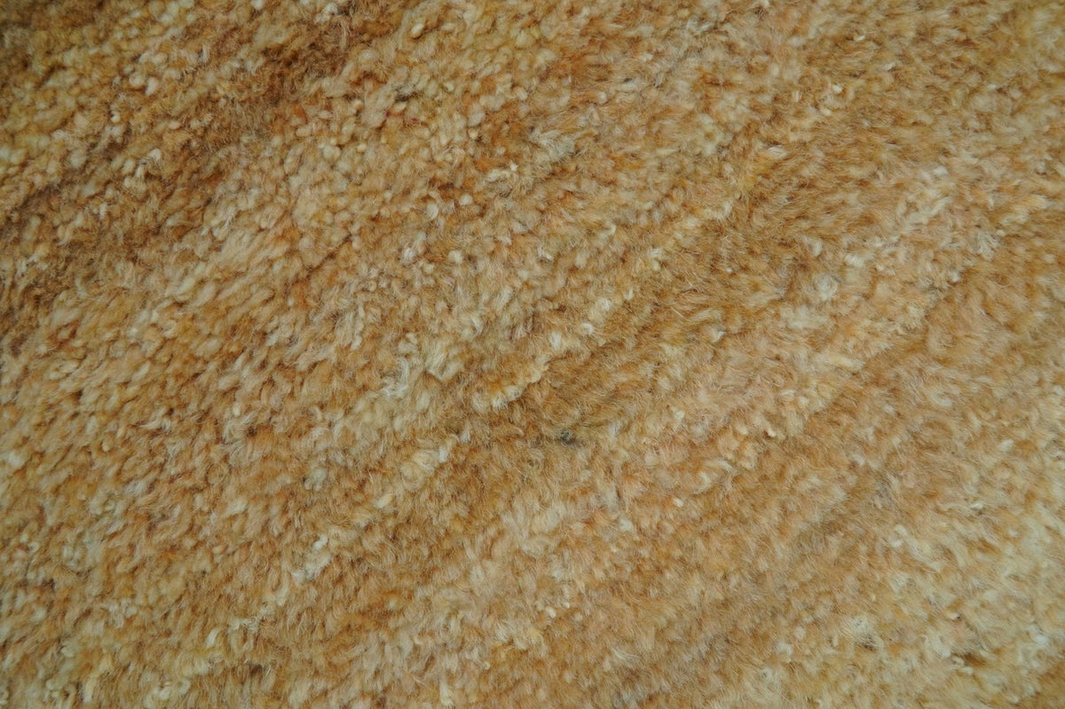 Custom Wool Area Rug Hand-Knotted Solid Tone, camel, view 3