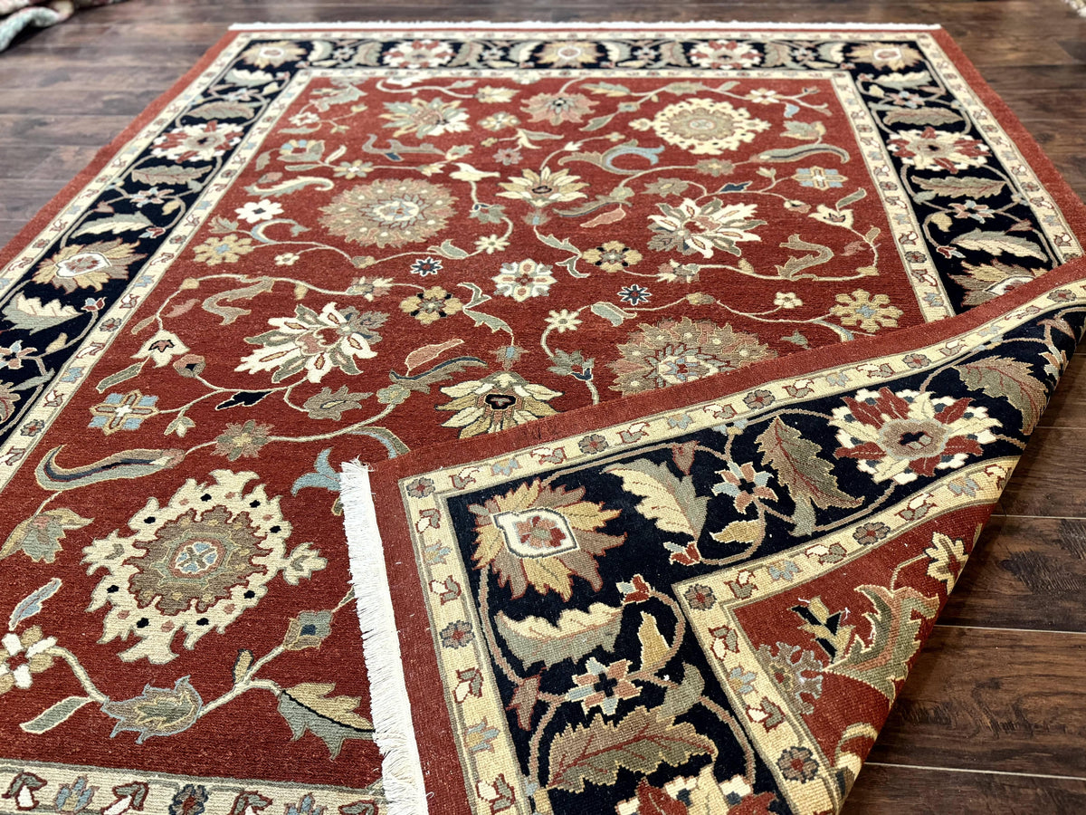 Wool Handmade Vintage Rug Floral Design