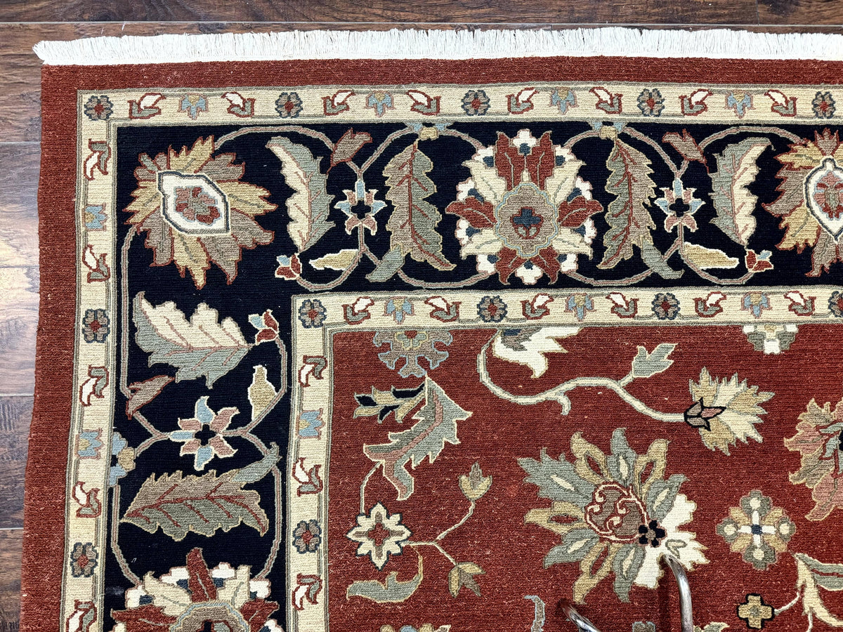 Wool Handmade Vintage Rug Floral Design
